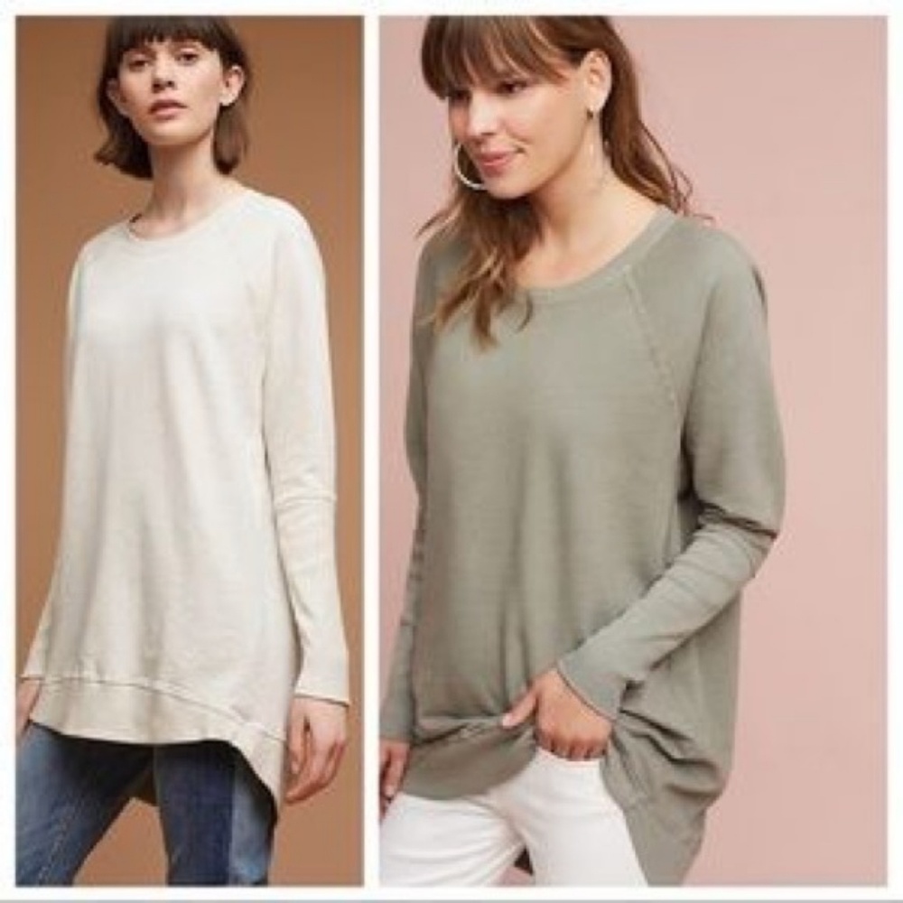 ANTHROPOLOGIE'S T. LA CREW NECK TUNIC SWEATSHIRT - Picture 1 of 8
